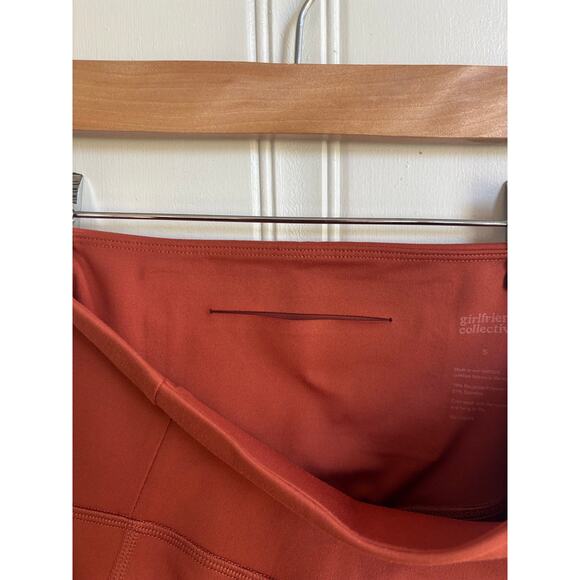 Girlfriend Collective High Rise Ankle Athletic Leggings Burnt Orange Women Small - Picture 4 of 7